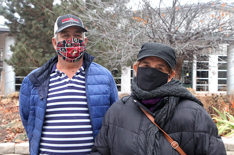 Members of the Greeley area Hispanic community, Jesus and Cruz Barrandey were thrilled to get their COVID-19 vaccine together during the vaccination clinic in Greeley.