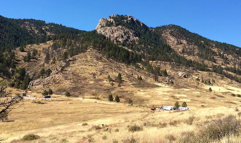 A view of Arthur's Rock from Lory State Park in Colorado.