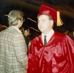 Brian Rodgers at his college graduation.