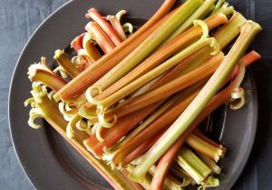 A plate of rhubarb