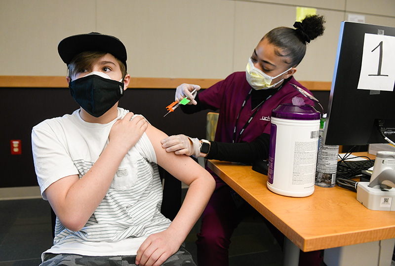 kids get COVID-19 vaccines. Charlie Bandimere didn't flinch as he got his COVID-19 vaccine.