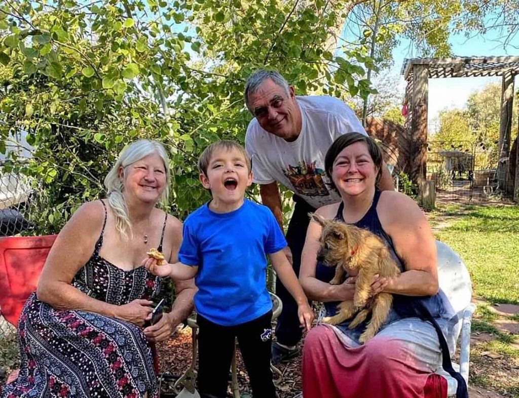 Nicole Rutledge, far right, with mom Cindi, dad Kevin and son Rowan. Photo courtesy of Nicole Rutledge.