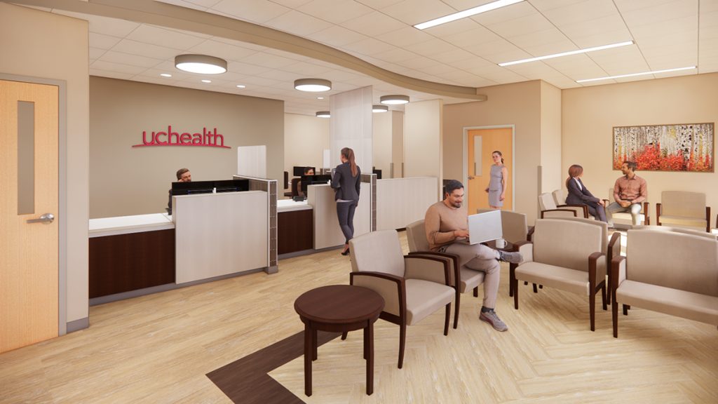 This is a rendering of a new clinic space at UCHealth Yampa Valley Medical Center.