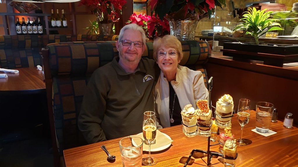 Sue Stretar and Dennis Stretar celebrate Dennis’s 70th birthday in December 2019. Sue was diagnosed with dementia that year but the couple has since sought the help of geriatric mental health resources