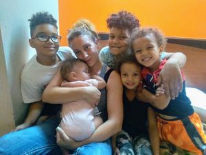 Ivy Sanchez with her five children