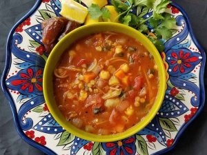 A bowl of soup