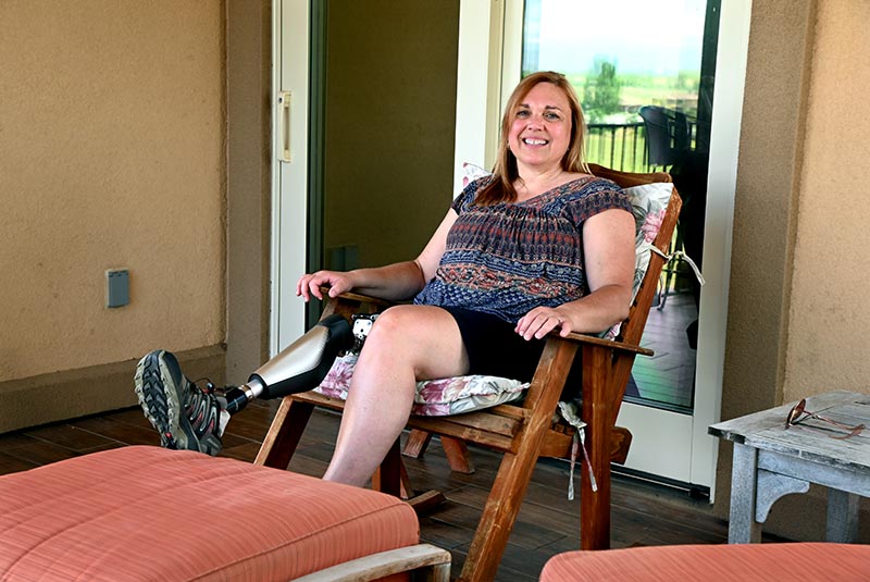 Leann Krayenhagen in June 2022, about five years since she found herself fighting for her life at the trauma center at Medical Centers of the Rockies.