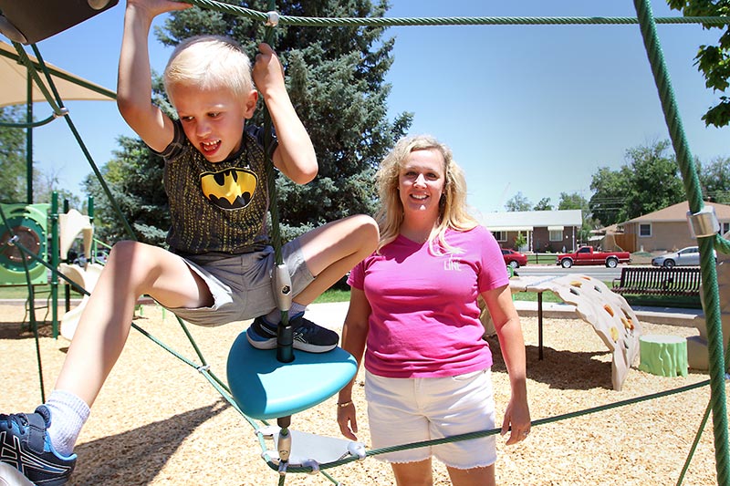 Along with being a police detective protecting children, Elizabeth Finch is a mother two two sons and a daughter. It was those two roles that kept her doing when she thought her illness might not let her. Photo by Joel Blocker, for UCHealth.
