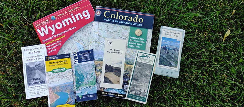 many different types of maps that can be used for car camping.