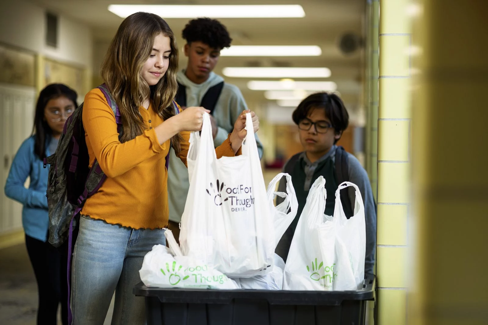 UCHealth works closely with community groups like Food for Thought Denver, which works to bridge the weekend hunger gap by delivering food to schools for students to take home on the weekends. UCHealth hospitals were just named among the top socially responsible hospitals in the country. Photo by Michael Ciaglo, for UCHealth.