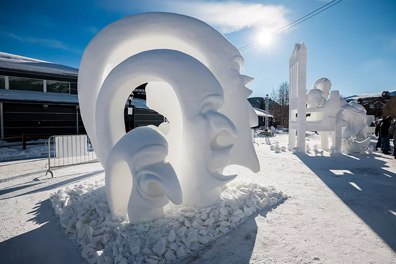 "Mind In Meditation" by Team India at the 2025 Breckenridge International Snow Sculpture Competition. Photo courtesy of the Breckenridge Tourism Office.
