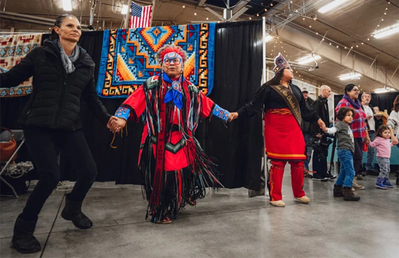 A friendship powwow is one of the many events at the First Peoples Festival, held in January in Estes Park. Photo courtesy of Visit Estes Park.