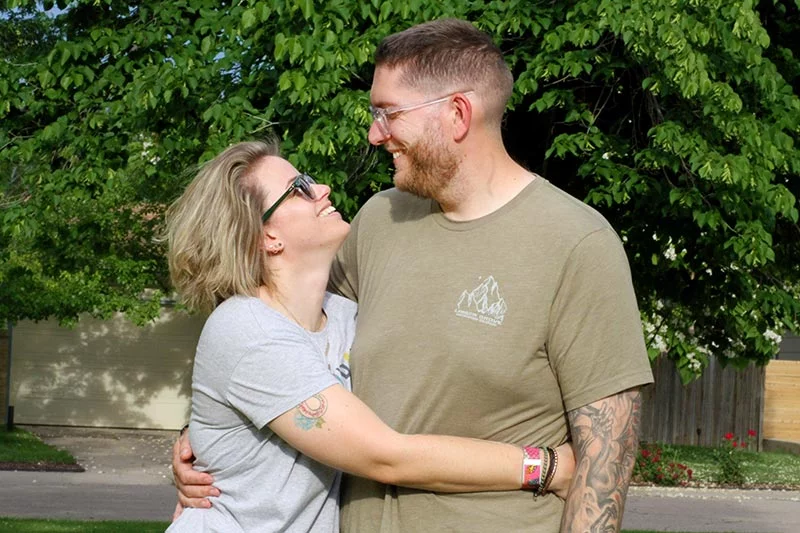Dave with his girlfriend, Holly. Both are thrilled and relieved that he survived cardiac arrest. Photo by Joel Blocker, for UCHealth.