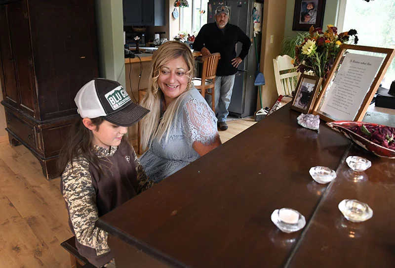 Teresa Brooke with Becklin. Photos by Kathryn Scott, for UCHealth.