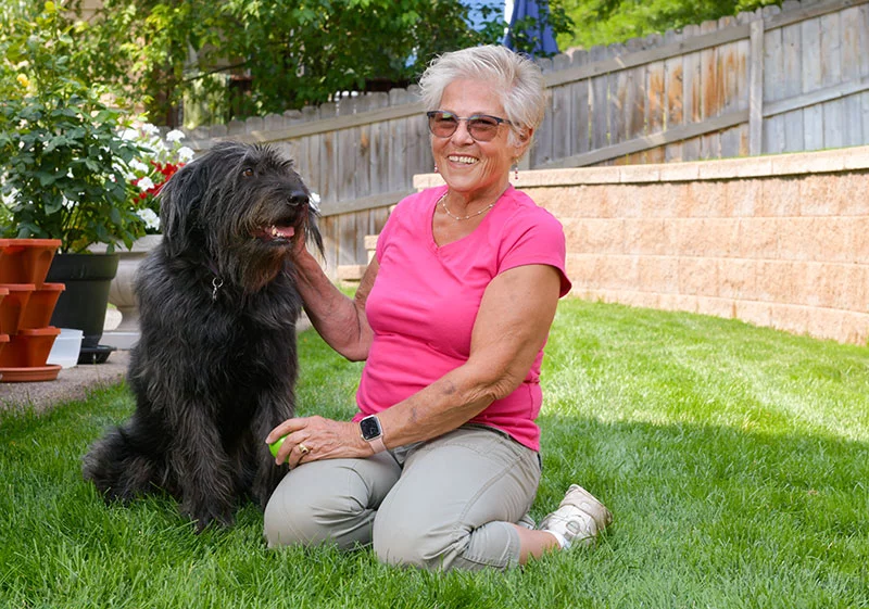 Audrey and Bella. Photo by Cyrus McCrimmon, for UCHealth.