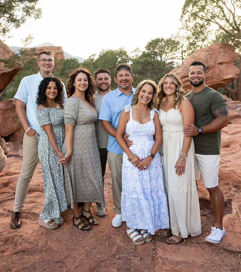 Haley and Braden pose for a photo with family members. Photo courtesy of Haley and Braden Shirley.