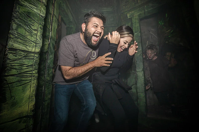 Get into the "scary season" by checking out one of the top haunted house experiences in the state. Not a thrill-seeker? Do not fear. There are plenty of family- and dog-friendly activities to enjoy in October in Colorado this October. Photo courtesy of 13th Floor Haunted House.