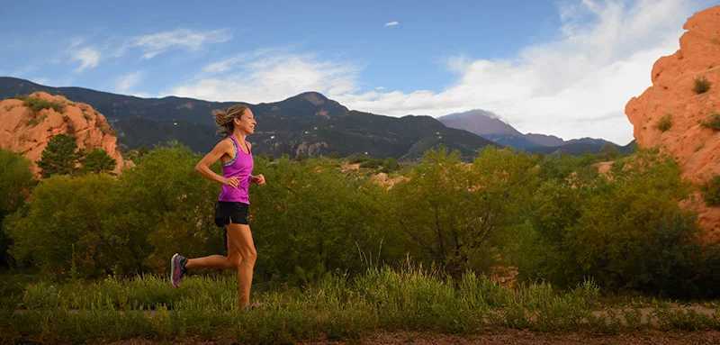 Dr. Anne Flower, a UCHealth emergency medicine doctor in Colorado Springs, entered the Leadville Trail 100 race this summer with a goal to finish. Instead, she set a new women's course record for the iconic ultramarathon. Photo by Mark Reis, for UCHealth. 