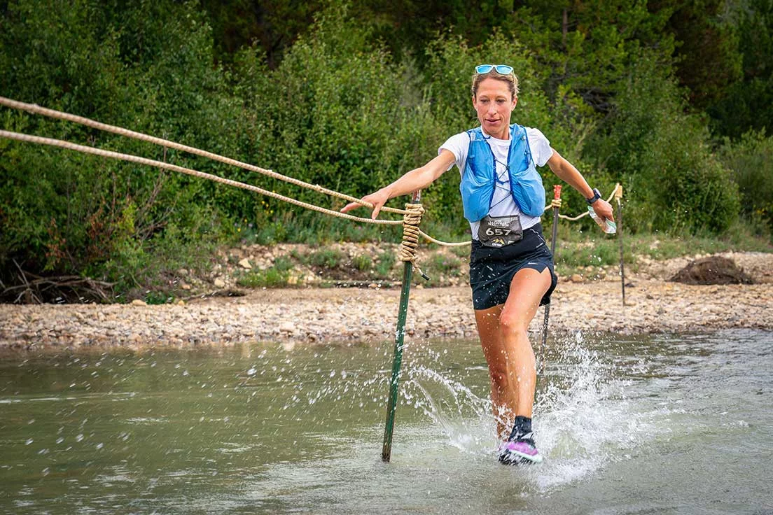 Dr. Anne Flower, an ER doctor with UCHealth in Colorado Springs, runs the Leadville Trail 100 race. She set a new women's course record and finished in second place overall in just under 18 hours. It was her debut 100-mile ultramarathon. Photo by Peter Maksimow.