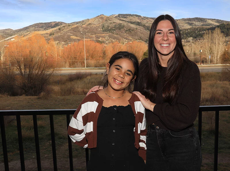 Sydney Lanham is a nurse at UCHealth Yampa Valley Medical Center. She and her daughter, Genevieve Lanham, 9, live at Creek's End in Steamboat Springs. Photos by John Russell, for UCHealth.