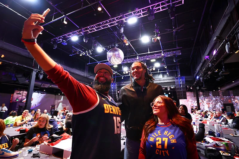 Soleful Connections, presented by UCHealth and the Denver Nuggets, brought together 100 pairs of people to ReelWorks Denver to create their own design of shoe, while also listening to a brief panel discussion lead by Altitude sports host Vic Lombardi and included Denver Nuggers power forward Aaron Gordon. Clarkson Creative Photography, for UCHealth.