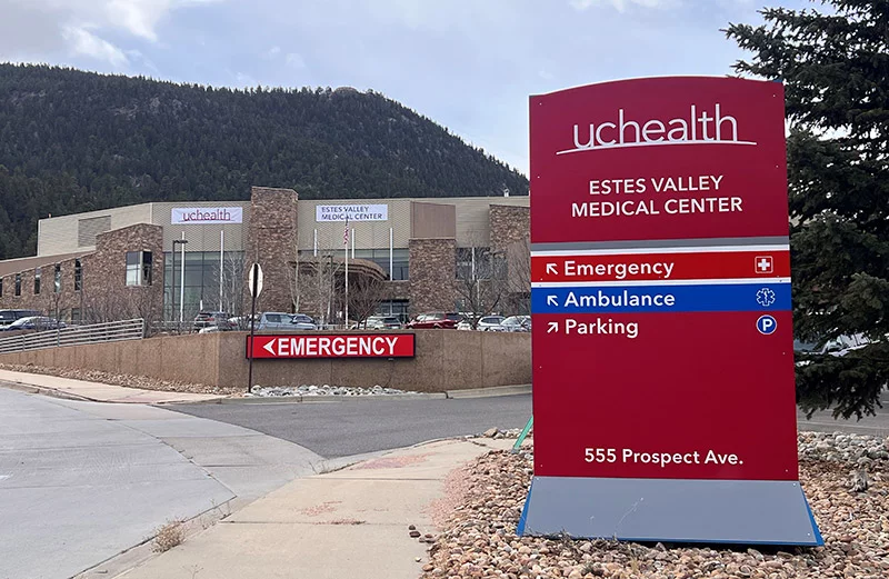 New signs go up at UCHealth Estes Valley Medical Center, in Estes, Colorado. Photo: UCHealth.