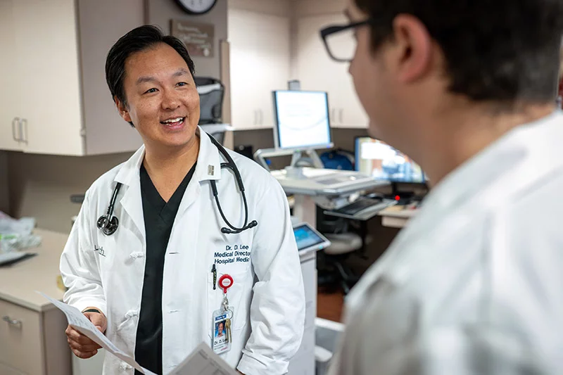 Lee has taken on a number of leadership positions with UCHealth and at Parkview Medical Center in Pueblo. Lee directs the residency program and enjoys training new doctors. He is eager to recruit and retain doctors to work alongside him in his hometown. Photo by Mike Sweeney.