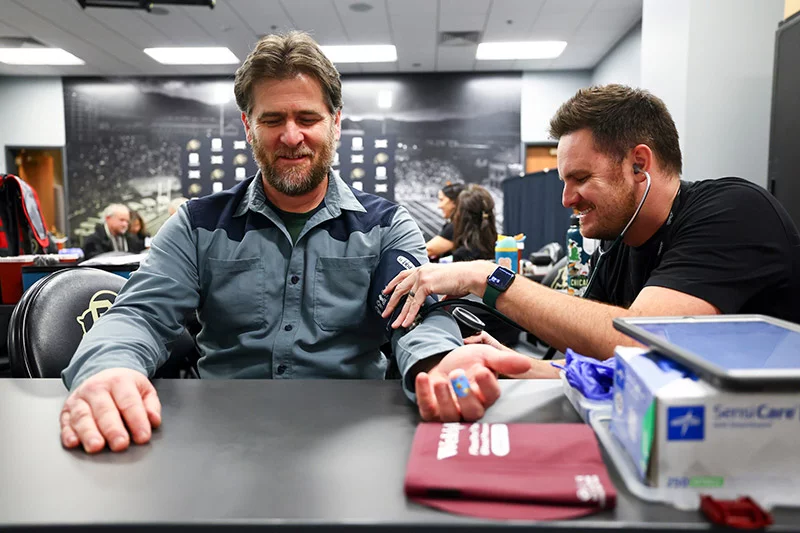 UCHealth providers offered health screenings during the December, 2025 event, “Prime Perspective.” Photo by Taylor Schank, Clarkson Creative Photography, for UCHealth.