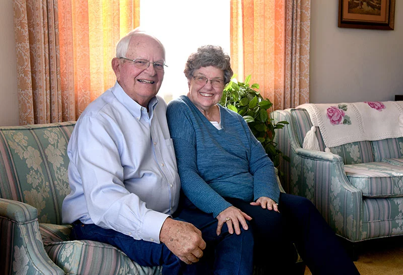 Don and Patty Ament built their home on the family farm in 1982. They moved to the Logan County farm in 1964 after graduating from the University of Colorado with Don’s engineering degree and Patty’s French degree. Don’s father, Ronald Ament, was president of Thompson Pipe & Steel in Denver. As a weekend farmer, he expanded the farm to 2,000 acres, so Don and Patty moved to Logan County to run the farm. Photo by Sonya Doctorian, UCHealth.