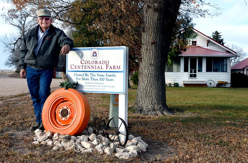 Don’s grandfather, George Ament, was German and before immigrating to the U.S., grew sugar beets in Russia. When the Russians tried to conscript George Ament into their army in 1914, he and his brothers came to the U.S. They purchased 640 acres in Logan County and began dryland wheat farming. The nascent North Sterling Water District enabled them to irrigate the fields to grow sugar beets and hay for their livestock. Photo by Sonya Doctorian, UCHealth.