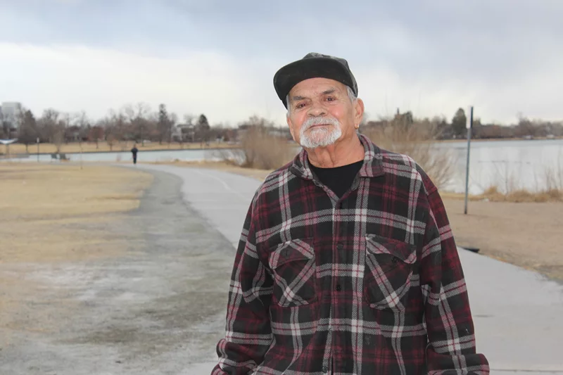 Jesus Sanchez takes a 15-minute walk every day near Sloan’s Lake in Denver, an activity that helps curb his cravings for cigarettes. Walking more also helps Jesus feel more energetic. Photo: Ana Gretchen Robleto, UCHealth.