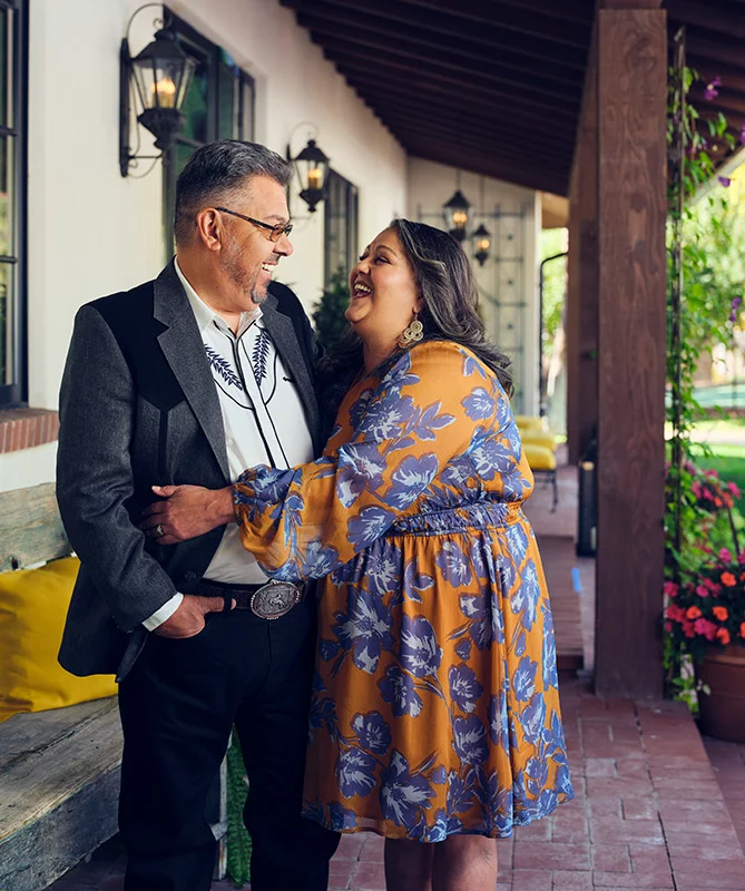 Dana and Miguel met through her brother-in-law, who worked with Miguel, and pestered her to give his friend a chance. One winter night in 1994, the two finally met, went dancing and quickly realized they had a strong connection that has carried them through more than 30 years together. Photo by Willie Petersen, for UCHealth.