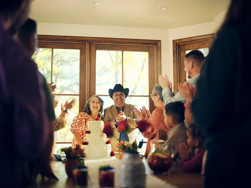 Family means a great deal to Dana and Miguel. Thanks to Miguel's donation of his kidney, Dana is doing great, and the couple can enjoy happy occasions with their extended family. Photo by Willie Petersen, for UCHealth.