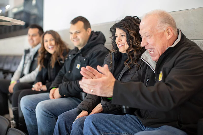 Mike Bukowski and family. Photo by Anslee Wolfe, for UCHealth.