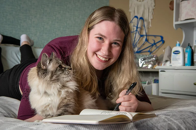 Aubriana Winters, a 2026 Project SEARCH intern at UCHealth Memorial Hospital Central. Photo by Chuck Bigger, for UCHealth.