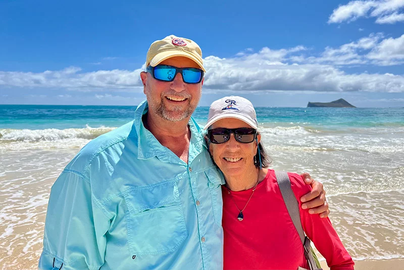 More than a decade after Peggy was given only months to live, she and her husband Max continue to travel and enjoy life together. Thanks to excellent care Peggy received, she has recovered fully from her cancer. Photo courtesy of Peggy Martin.