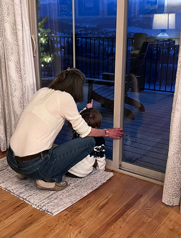 Simple yet meaningful moments helped sustain Peggy through her illness, including reciting a familiar poem with her grandchild: "I see the moon and the moon sees me..." It was something she did with her own children and her parents did with her. Photo courtesy of Peggy Martin.