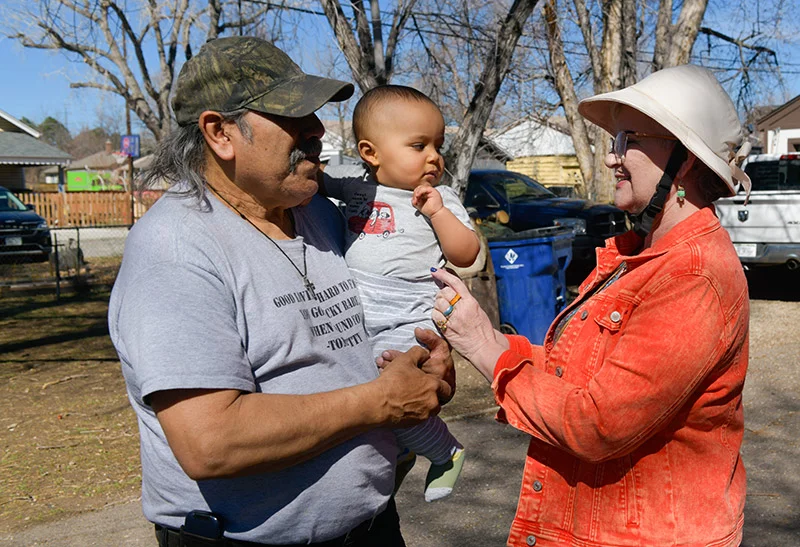  Jermaine with his grandparents. Photo by Cyrus McCrimmon for UCHealth.