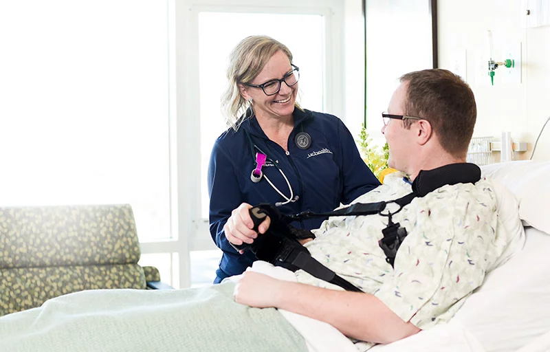 Bedside nurses now spend about 25% to 40% of their time documenting care, but new AI tools are designed to reduce that burden, allowing them to spend more time with patients. Photo: UCHealth.