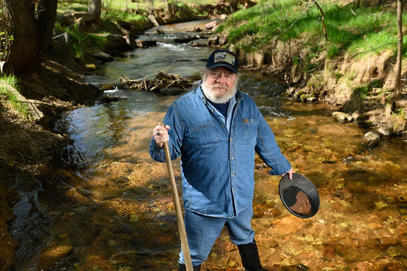 Ray Golden’s life story mirrors the colorful characters in the books he writes. But a series of health issues and the need for supplemental oxygen threatened to sideline Golden from his passions: researching Colorado history, writing his next novel and panning for gold. Pulmonary rehabilitation enabled him to get back to his computer and the Colorado rivers he knows so well. Photo by Mark Reis, for UCHealth.