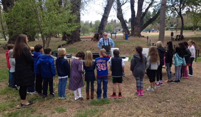 Golden enjoys teaching children about Colorado history and gold prospecting. He emphasizes the importance of hard work and perseverance. Photo courtesy of Ray Golden.