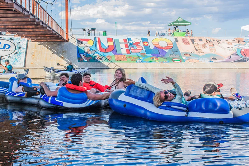 Catch an exciting competition or enjoy a relaxing float at Pueblo’s Steel City Arkansas River Festival. Photo courtesy of the Steel City Arkansas River Festival in late June.
