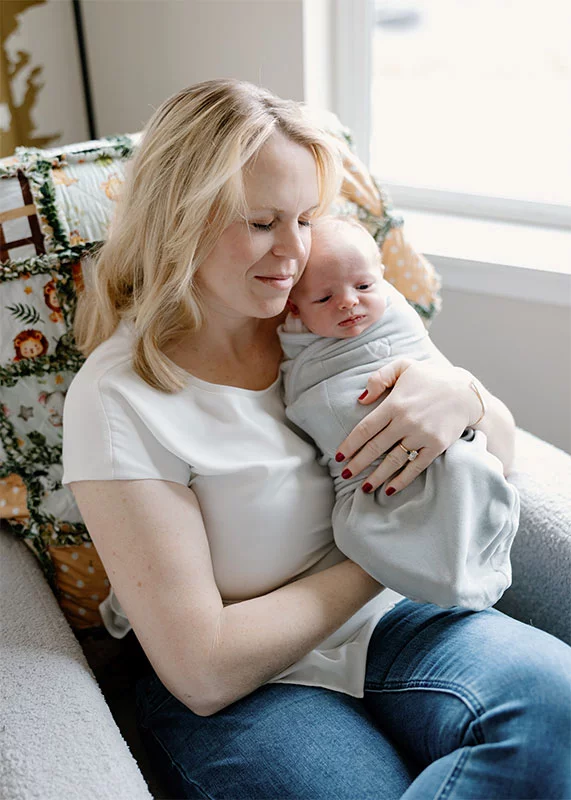 Kayla cuddles with Locke. Photo by Olivia McGuire, courtesy of Kayla Calkin.