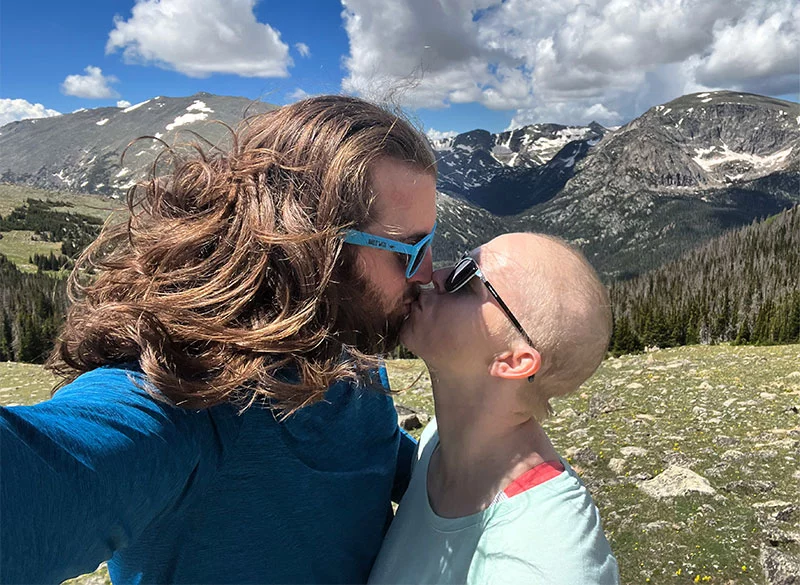 Despite enduring breast cancer treatments, Kayla and her partner, Zac, have continued to live life to the fullest. Photo courtesy of Kayla Calkin.
