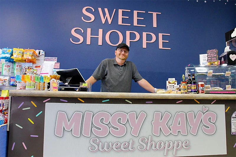 Cody and Allison opened their Windsor candy store in 2025. Photo by Joel Blocker, for UCHealth.