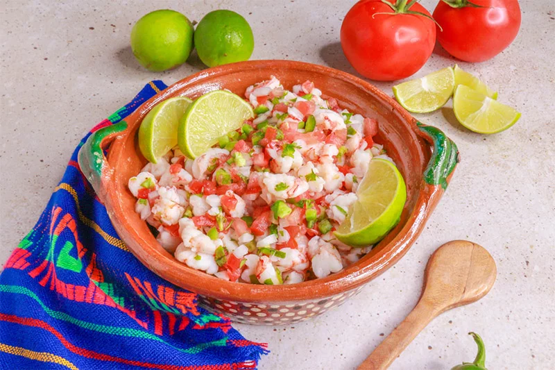 In this recipe, the shrimp is marinated in lime juice with red onions, tomato and cilantro. Photo: Gemma Aguayo-Murphy, for UCHealth.