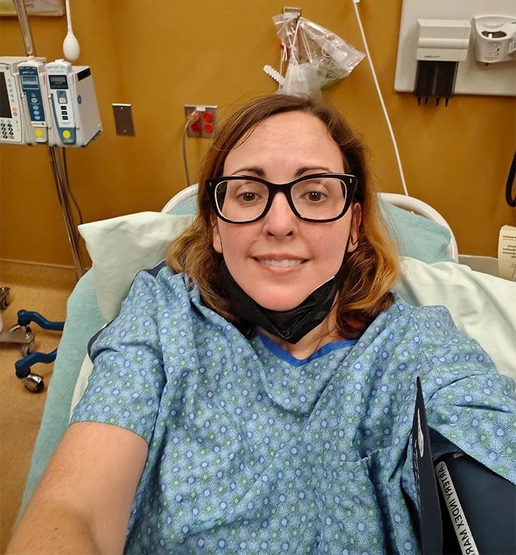 Erica Cebzanov had to endure two painful surgeries at UCHealth Medical Center of the Rockies in Loveland as she fought a scary flesh-eating bacteria. The would care treatments and bandange changes Erica needed were extremely painful, but she greatly appreciated the kind nurses who helped her heal after a fun vacation in Colorado took a terrible turn. Photo courtesy of Erica Cebzanov.