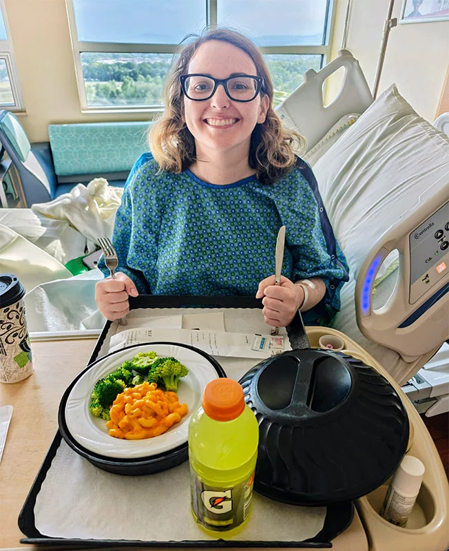 Even as Erica Cebzanov endured a frightening battle against a flesh-eating bacterial infection that attacked her body, she focused on staying positive and loved the beautiful views of Colorado mountains that she saw from an ambulance and her hospital room. Photo courtesy of Erica Cebzanov.