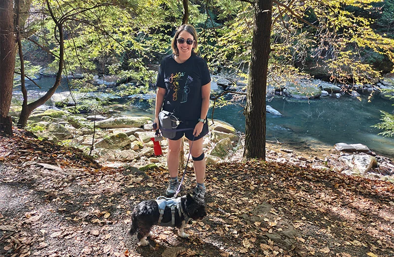 Erica Cebzanov loves spending time outdoors with her dog. Photo courtesy of Erica Cebzanov. Photo courtesy of Erica Cebzanov.