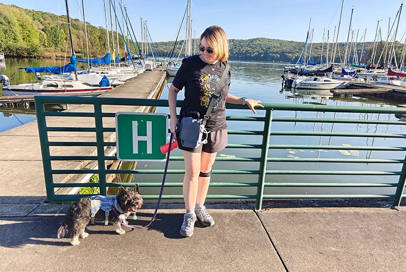 Erica Cebzanov enjoys a stroll with her dog. Photo courtesy of Erica Cebzanov.